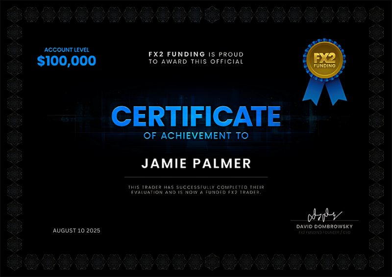 YoForex EA Clears FX2 Funding Prop Firm Account for Jamie Palmer